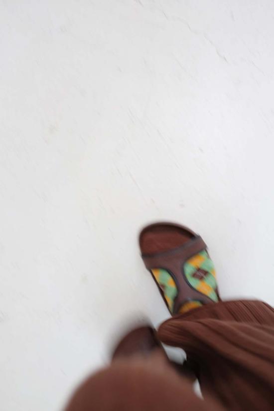  베클리나 양말 아가일 워시드 울 앵클 - BEKLINA