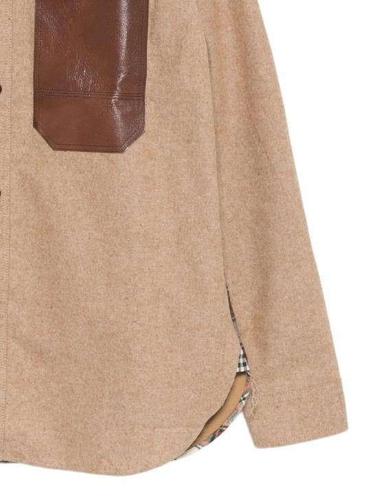 25FW 와타나베 준야 긴팔 셔츠 WPB011W25 64181 1 BEIGE X NV BRN OR - JUNYA WATANABE