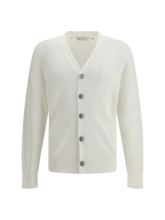 26SS 브루넬로 쿠치넬리 가디건 M29400116 CO312 WHITE