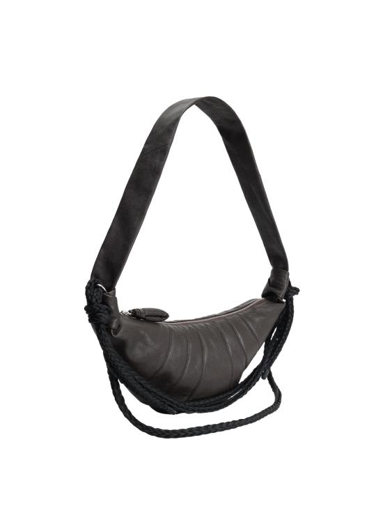 26SS 르메르 그레인드 버팔로 레더 브레이드 미디움 크루아상 백 BG0174 LL0160BR449 BROWN - LEMAIRE