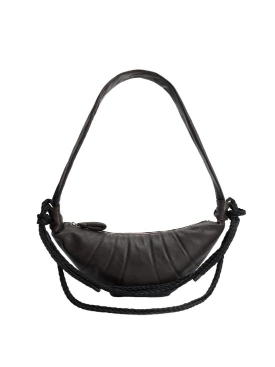 26SS 르메르 그레인드 버팔로 레더 브레이드 미디움 크루아상 백 BG0174 LL0160BR449 BROWN - LEMAIRE