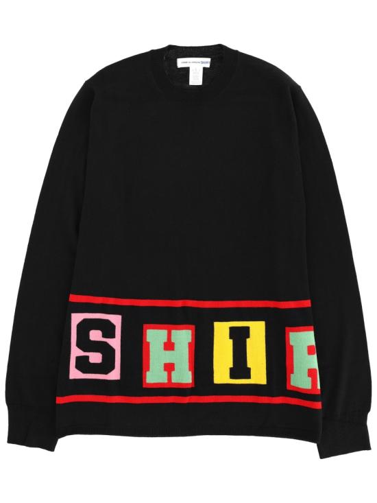25FW 꼼데가르송 크루넥 스웨터 FP N001 1 BLACK