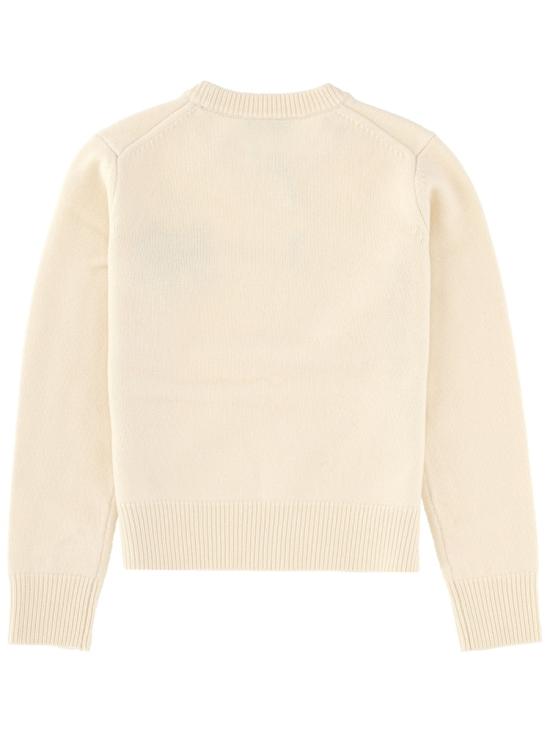 25FW 메종키츠네 폭스 헤드 인타르시아 메리노 스웨터 NW00808KM0329 0395 POWDER - MAISON KITSUNE