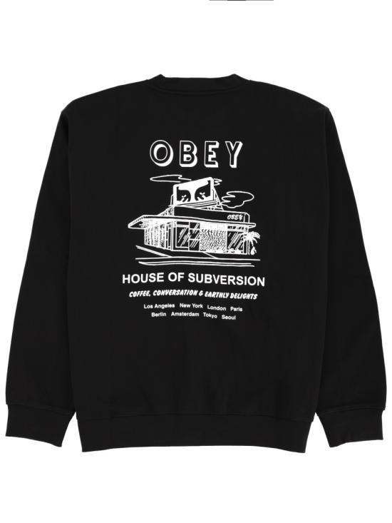 25FW 오베이 긴팔 티셔츠 112864195 BLACK - OBEY