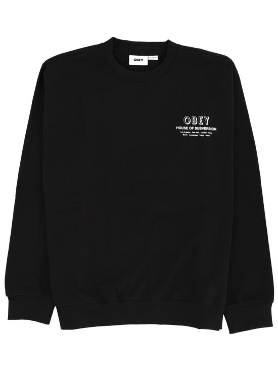 25FW 오베이 긴팔 티셔츠 112864195 BLACK