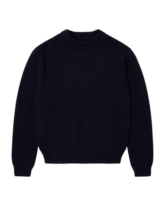 25FW 에드윈 스웨터 I034125 NOB 67 NAVY OFF WHITE - EDWIN