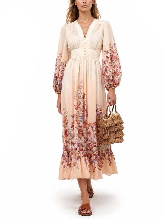 26FW 짐머만 롱 원피스 6875DRS261 IVF MULTICOLOUR - ZIMMERMANN