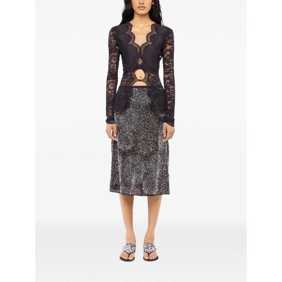 26SS 파코라반 긴팔 티셔츠 26PJTO173 PA0170 P001 BLACK - PACO RABANNE