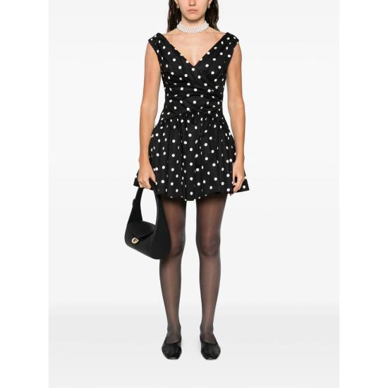 26SS 셀프 포트레이트 숏 원피스 RS26 209S B BLACK BLACK WHITE - SELF PORTRAIT