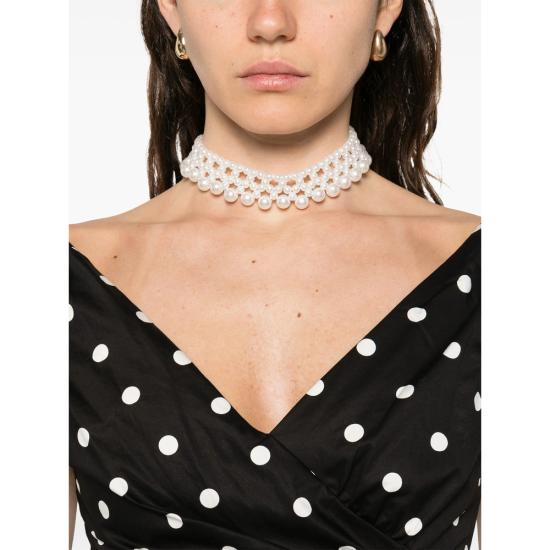 26SS 셀프 포트레이트 숏 원피스 RS26 209S B BLACK BLACK WHITE - SELF PORTRAIT