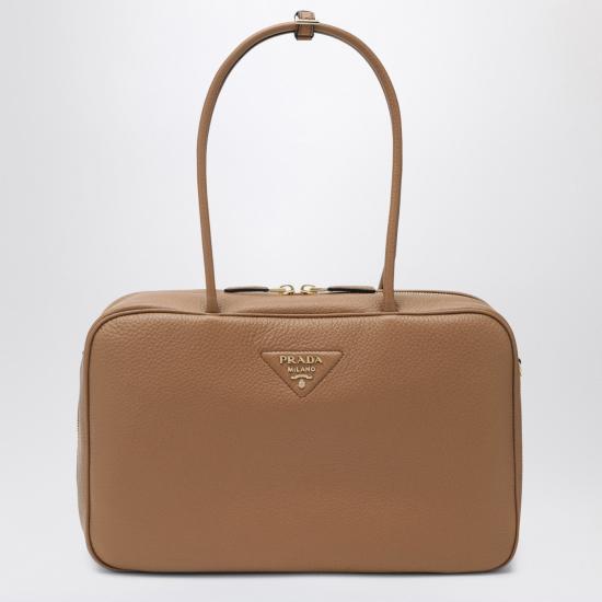 26SS 프라다 라지 레더 탑 핸들 백 1BB128ONO2DKV Brown