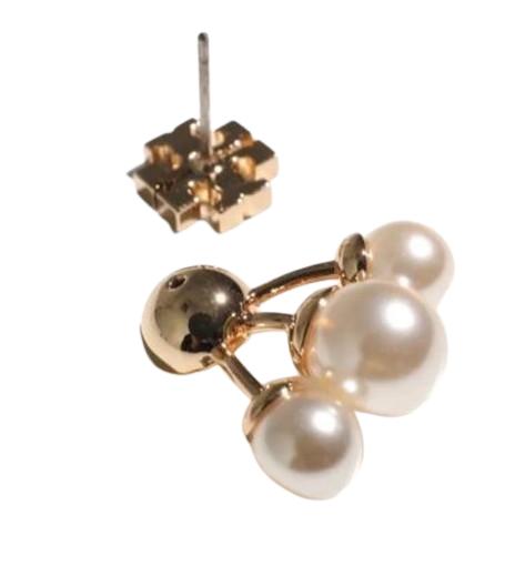 26SS 토리버치 이어링 153672 700 Gold cream - TORY BURCH