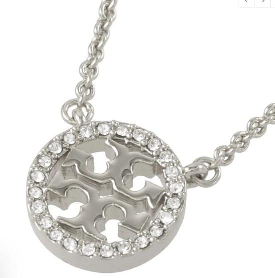 26SS 토리버치 목걸이/팬던트 53420 042 Silver crystal - TORY BURCH