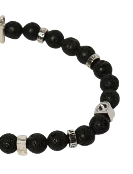 26SS 살바토레 페라가모 브레이슬릿 770150 717501PIETRA LAVICA Black - SALVATORE FERRAGAMO