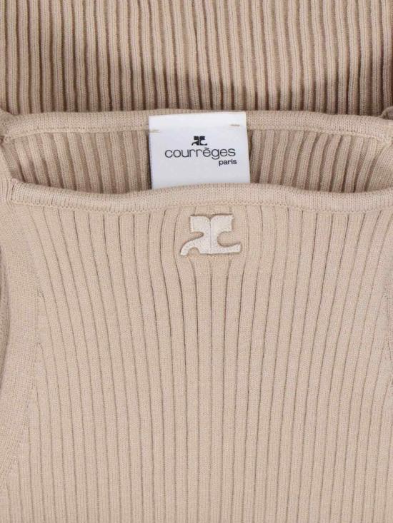 26SS 쿠레쥬 포인티 립 니트 탱크탑 VESMTO042FI0001 1054 Beige - COURREGES