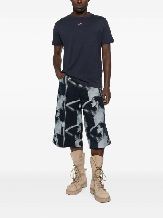  오프화이트 스웨터 OMAA027F25JER0084919 Blue - OFF WHITE