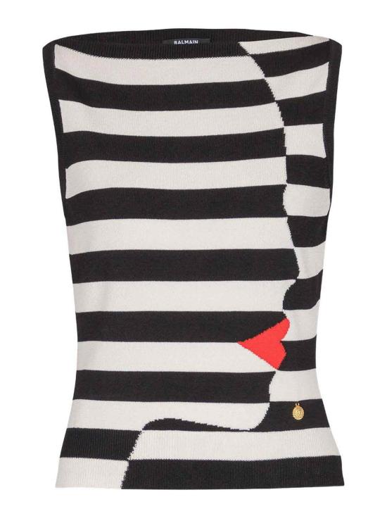 25SS 발망 민소매 티셔츠 EF0AG623KI32EJR Black