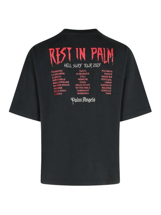  팜앤젤스 반팔 티셔츠 PMAA10DF25JER0061084 Black - PALM ANGELS