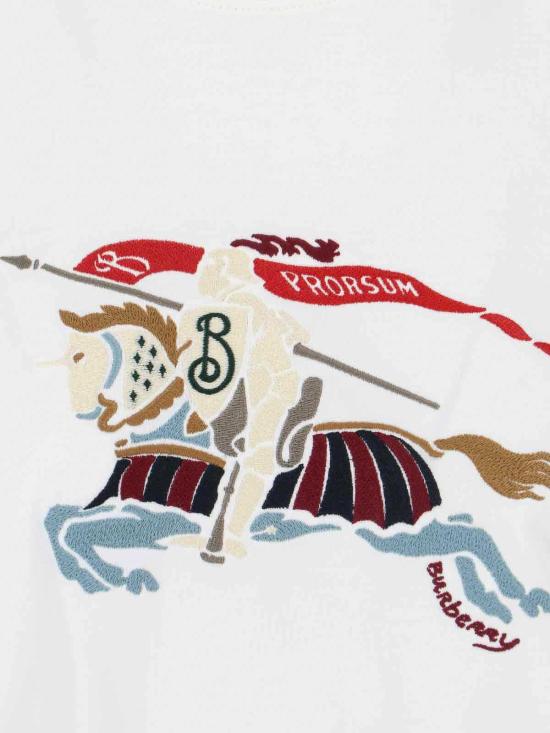 25FW 버버리 EKD 코튼 티셔츠 8115146 White - BURBERRY