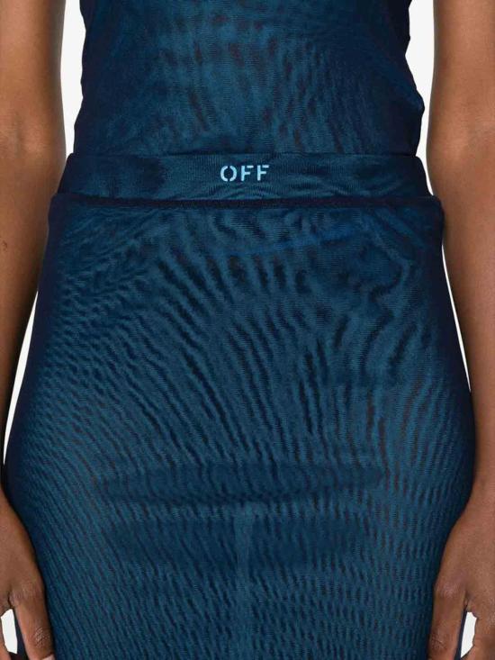  오프화이트 롱 스커트 OWCW00LF25JER0014870 Blue - OFF WHITE