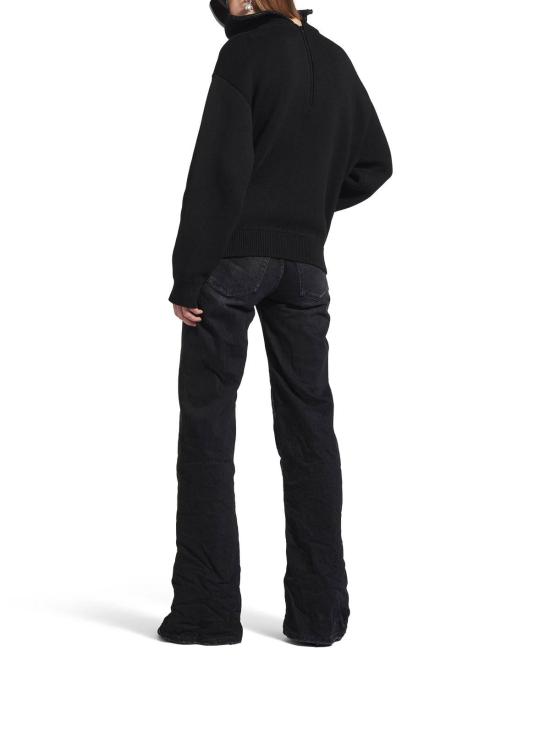 25FW 발렌시아가 스트레이트 팬츠 852328TTW671037 Black - BALENCIAGA