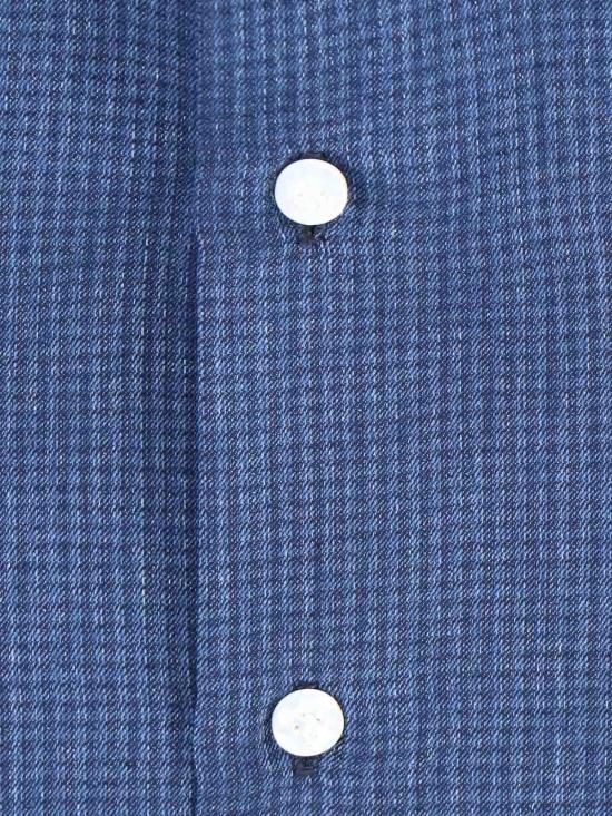 25FW 피나모레 긴팔 셔츠 A5030MILANOZANTE2 Blue - FINAMORE