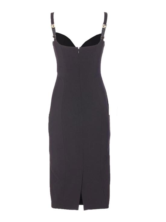 25FW 엘리자베타프랜치 미디 스커트 AB83557E2110 Black - ELISABETTA FRANCHI