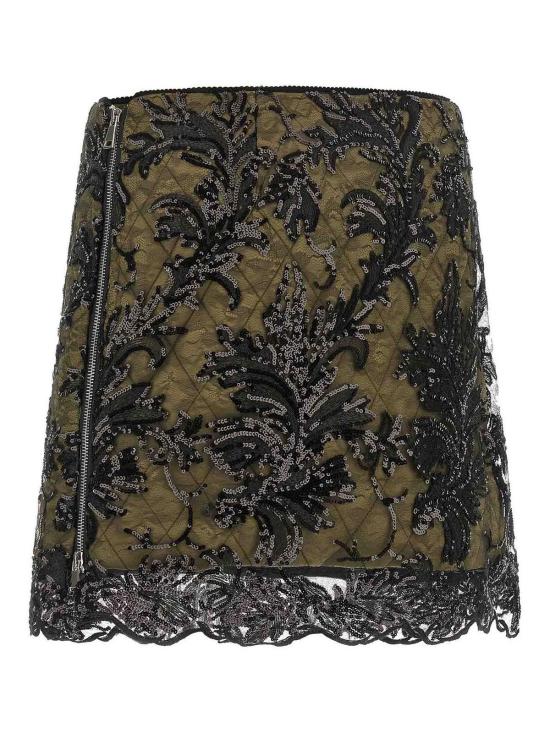  르 트윈스 숏 원피스 GIULIALACEBLACKINGREEN Green - LE TWINS