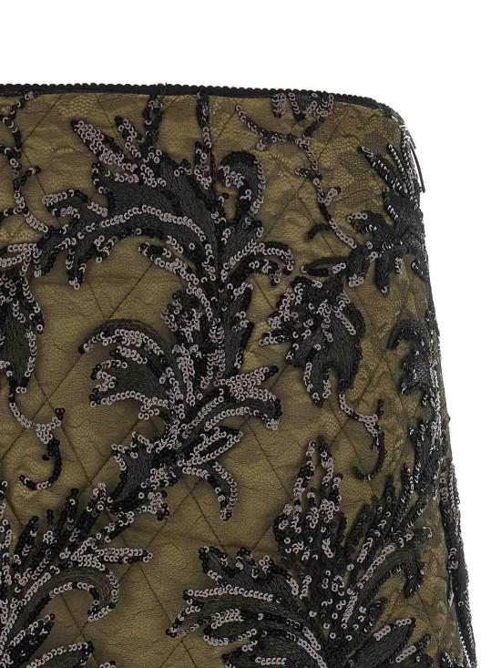  르 트윈스 숏 원피스 GIULIALACEBLACKINGREEN Green - LE TWINS