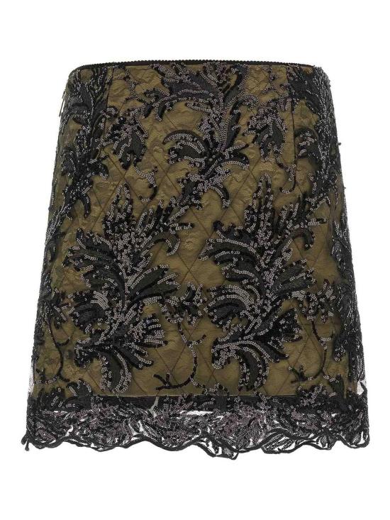  르 트윈스 숏 원피스 GIULIALACEBLACKINGREEN Green - LE TWINS