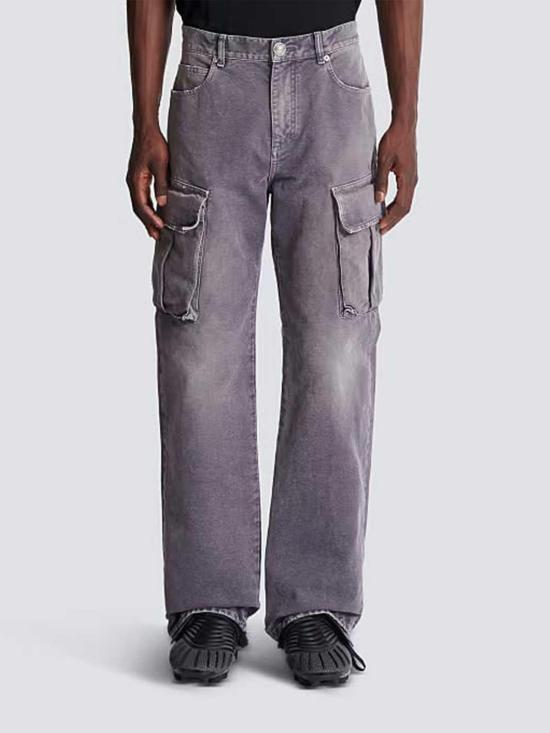 25FW 발망 스트레이트 팬츠 FH1ML136DF779CO Denim - BALMAIN