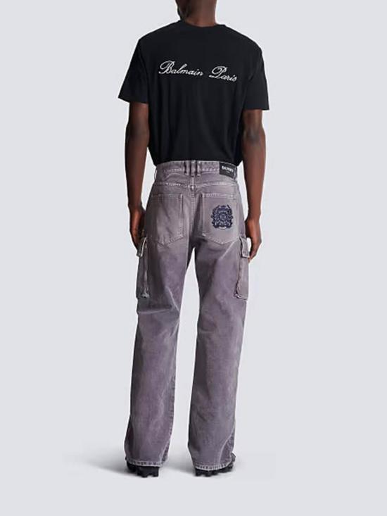 25FW 발망 스트레이트 팬츠 FH1ML136DF779CO Denim - BALMAIN