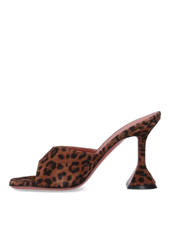 26FW 아미 샌들 15S365749LUPLEOPARDPRINTEDSUEDE BROWN - AMI