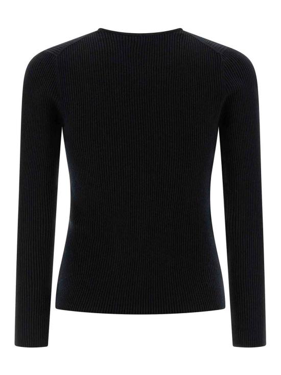  메종키츠네 베이비 폭스 파인 립 울 가디건 PW00513KT1155P199 Black - MAISON KITSUNE