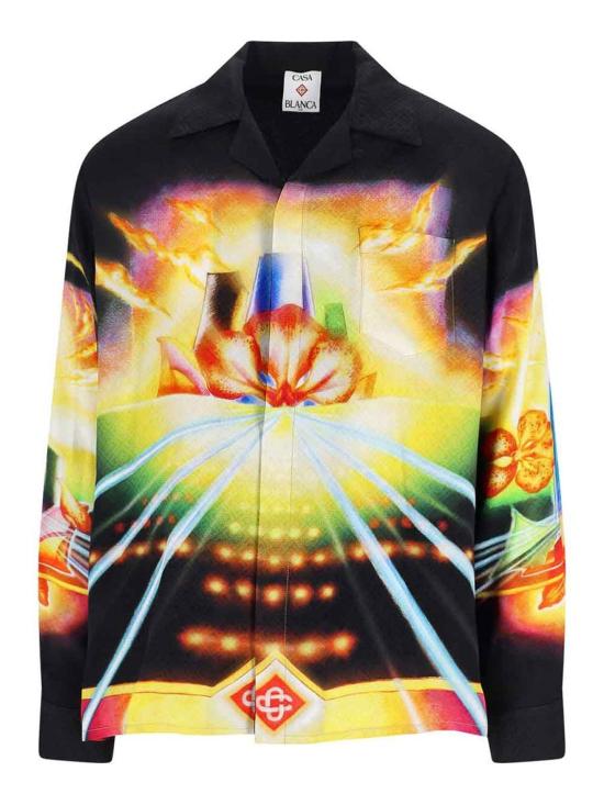 25FW 카사블랑카 긴팔 셔츠 UAW25SH00604MORCHIDSKYLINE Multicolour