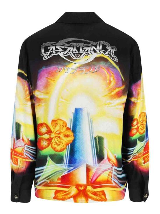 25FW 카사블랑카 긴팔 셔츠 UAW25SH00604MORCHIDSKYLINE Multicolour - CASABLANCA