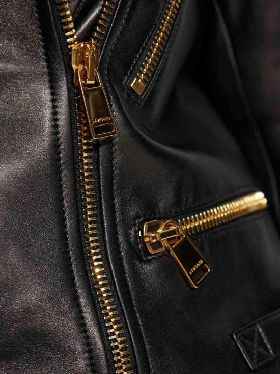  베르사체 가죽 자켓 10205841A148551B000 Black - VERSACE