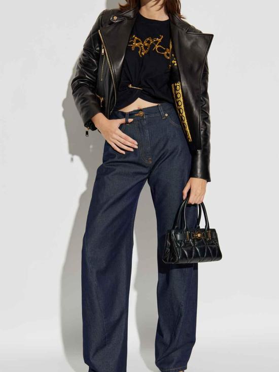  베르사체 가죽 자켓 10205841A148551B000 Black - VERSACE