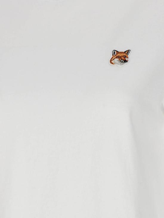 25FW 메종키츠네 폭스 헤드 레귤러 티셔츠 PW00113KJ7026P100 White - MAISON KITSUNE