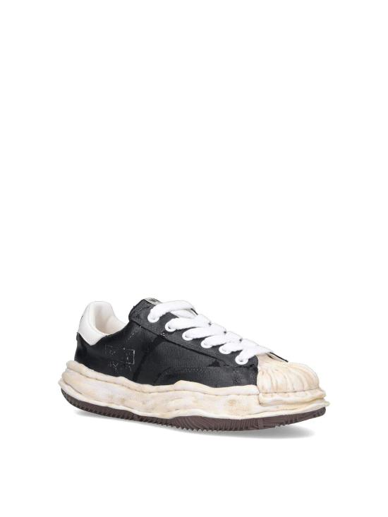 25FW 메종 미하라 야스히로 블레이키 OG솔 필름 디테일 캔버스 로우탑 스니커즈 A15FW727BLACK Black - MAISON MIHARA YASUHIRO