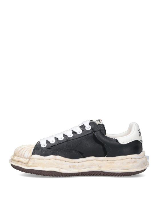 25FW 메종 미하라 야스히로 블레이키 OG솔 필름 디테일 캔버스 로우탑 스니커즈 A15FW727BLACK Black - MAISON MIHARA YASUHIRO