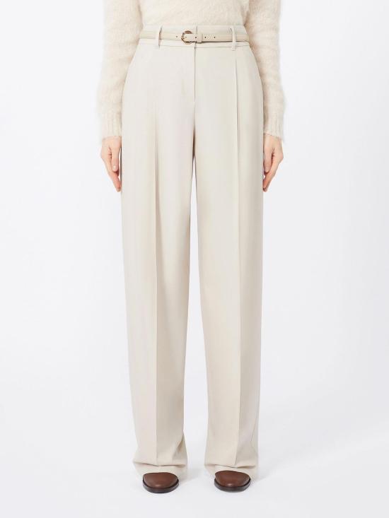 25FW 막스마라 스튜디오 스트레이트 팬츠 2526136082600018 Light Brown - MAX MARA STUDIO