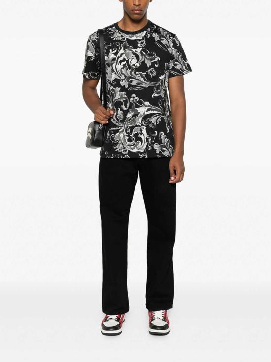  베르사체 반팔 티셔츠 79GAH6S0JS515899 Black - VERSACE