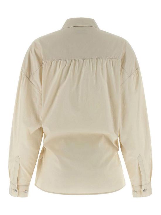  르메르 스트레이트 칼라 트위스트 셔츠 스트레이트 칼라 트위스트  SH1141LF1500WH048 Beige - LEMAIRE