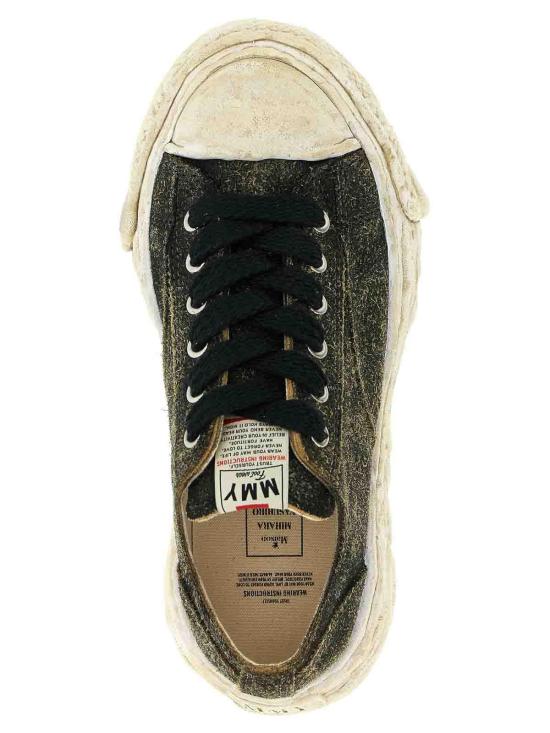  메종 미하라 야스히로 피터슨23 OG 솔 빈티지 스웨이드 로우탑 스니커즈 A15FW724BLACK Black - MAISON MIHARA YASUHIRO