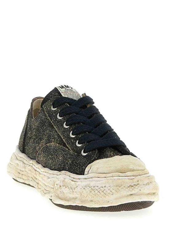  메종 미하라 야스히로 피터슨23 OG 솔 빈티지 스웨이드 로우탑 스니커즈 A15FW724BLACK Black - MAISON MIHARA YASUHIRO