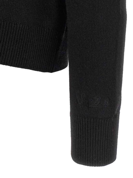 25FW 세인트바쓰 긴팔 티셔츠 QUE001000432IVACANZELOGO00OR Black - MC2 SAINT BARTH