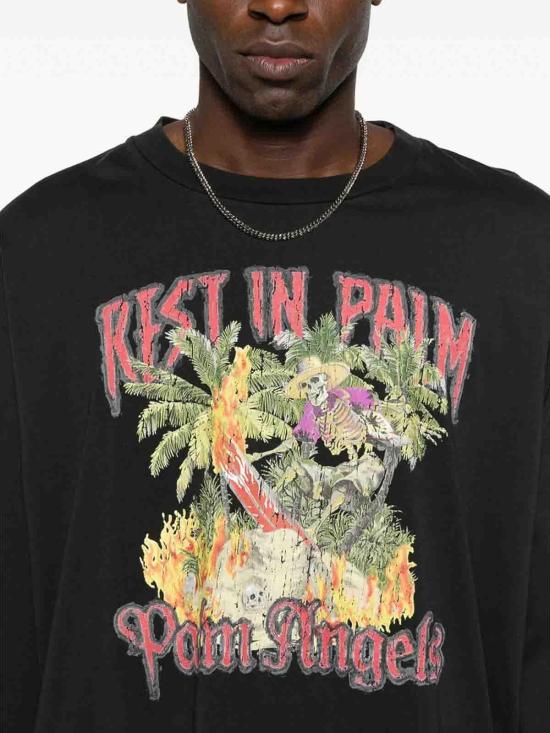  팜앤젤스 반팔 티셔츠 PMAB058F25JER0041084 Black - PALM ANGELS