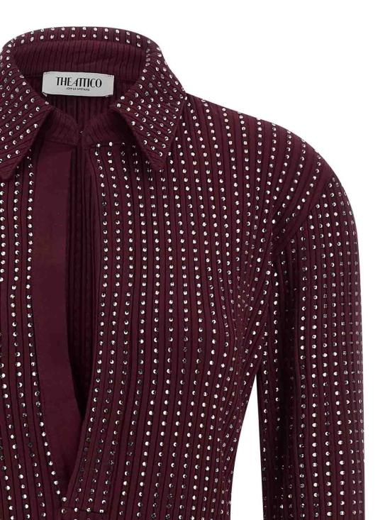  디 아티코 숏팬츠 251WCA00456114 Dark Red - THE ATTICO