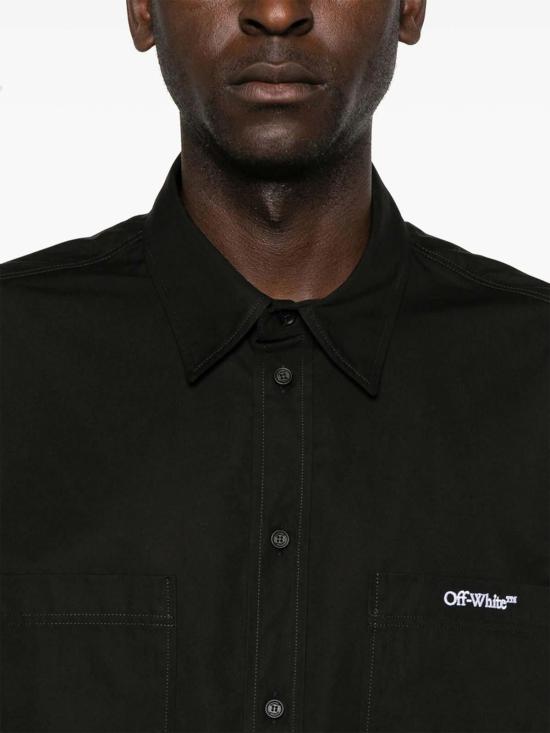  오프화이트 셔츠 OMGG002C99FAB0021001 Black - OFF WHITE